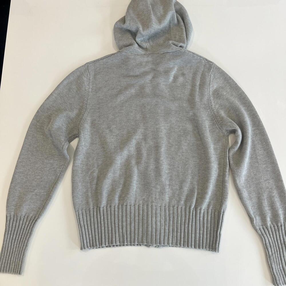 DJERF Avenue Knitted Zip Hoodie Light Grey Size S - Picture 8 of 8